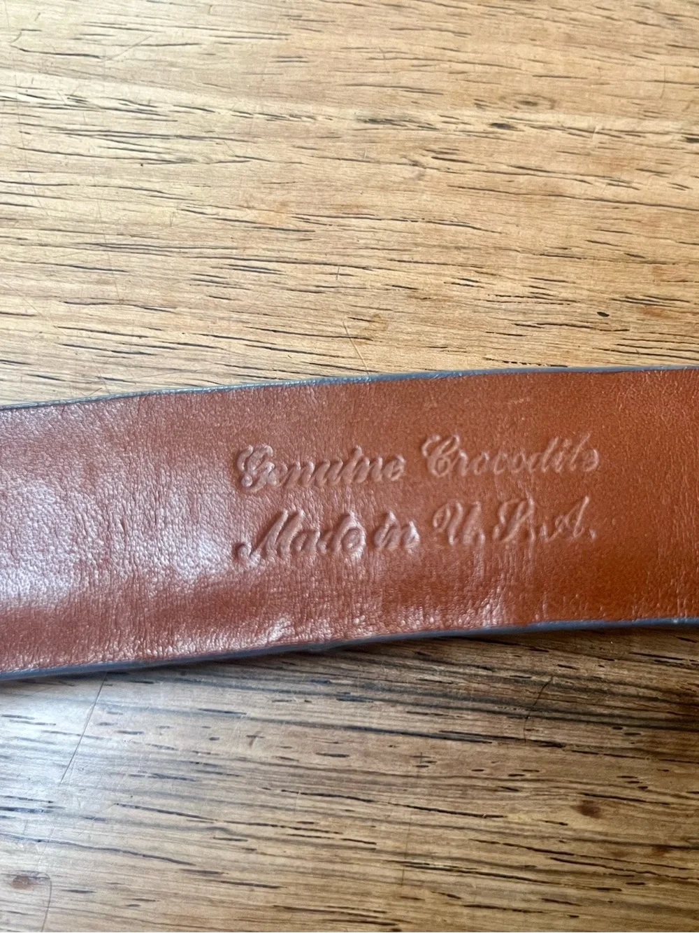 Pat Areias Crocodile Leather Belt Strap